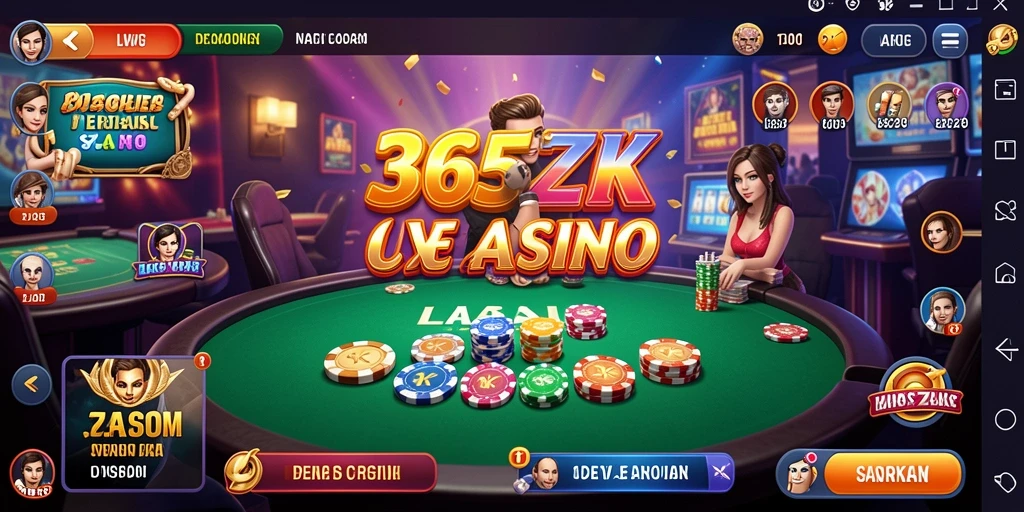 Tampilan menarik dari gameplay Live Casino di 365ZK.