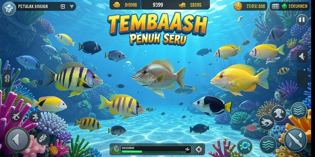 Gameplay seru menembak ikan di lautan.