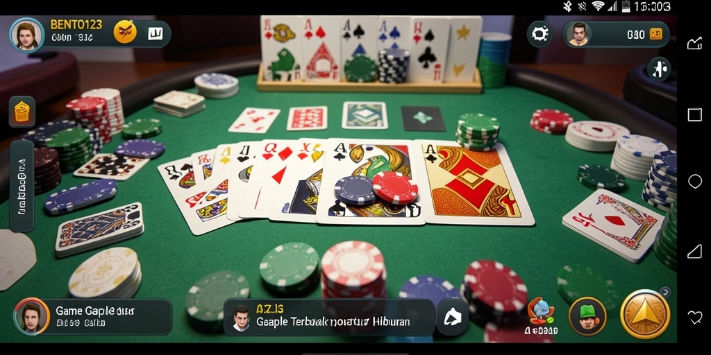 Screenshot BENTO123 menampilkan aksi seru permainan Gaple.