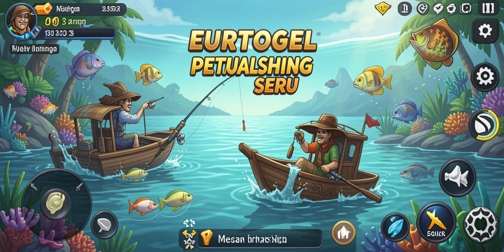 Screenshot gameplay <strong>EUROTOGEL</strong> menampilkan aksi seru memancing ikan.