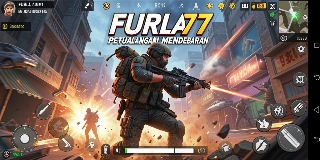 Screenshot gameplay FURLA77 menampilkan aksi mendebarkan dan grafis yang menawan.