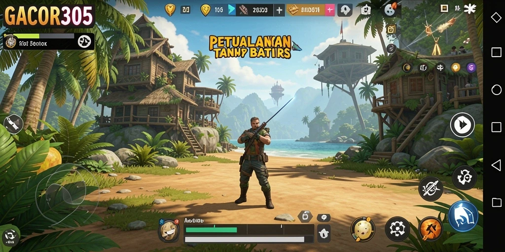 Tampilan gameplay GACOR305 dengan lingkungan Open World yang menakjubkan.