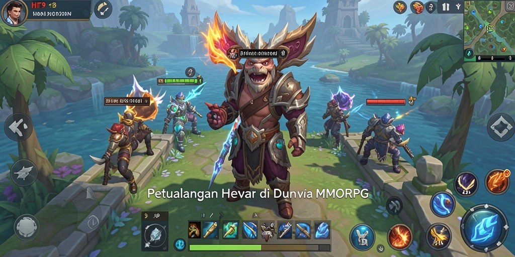 Screenshot gameplay menunjukkan petualangan epik di dunia HIT9.