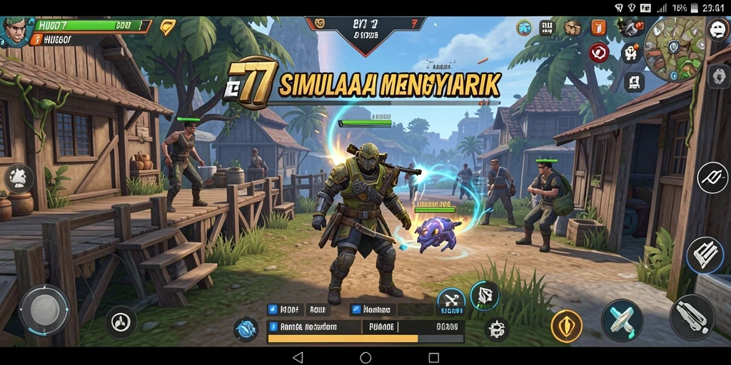 Tampilan gameplay seru HUGO77 dengan grafis menarik.