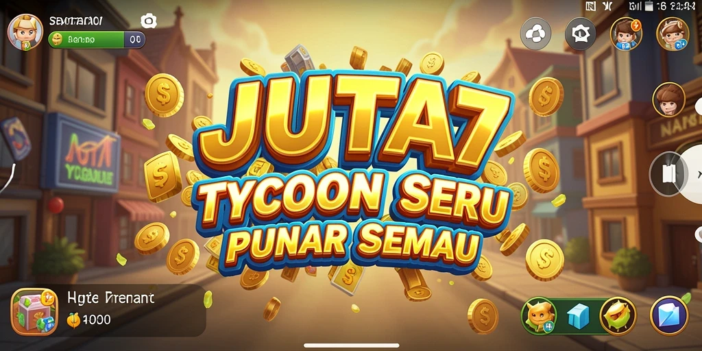 Screenshot JUTA7 menampilkan gameplay Tycoon yang seru dan strategis.