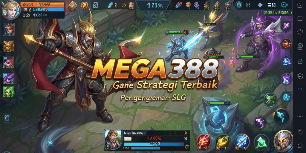Tangkapan layar gameplay <strong>MEGA388</strong> menunjukkan pertempuran strategi yang mendebarkan.