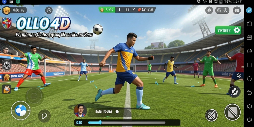 Tampilan screenshot menunjukkan aksi seru dalam gameplay Sports.
