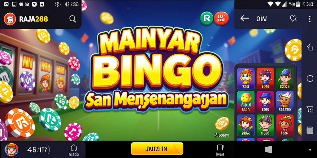 Tampilan gameplay Bingo RAJA288 yang seru dan interaktif.