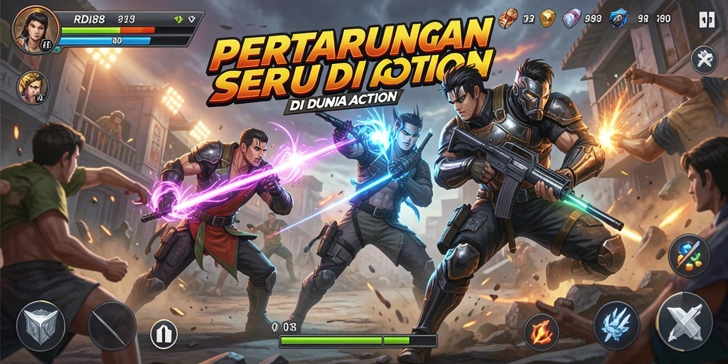 Tampilan aksi mendebarkan dari gameplay RDI88.