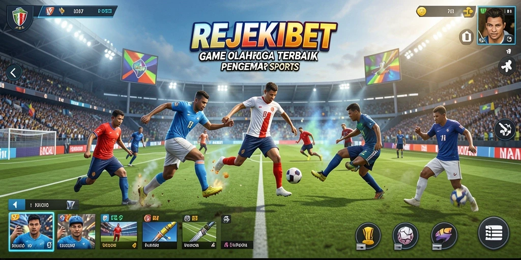 Gameplay REJEKIBET menampilkan aksi olahraga seru dan interaksi pemain.