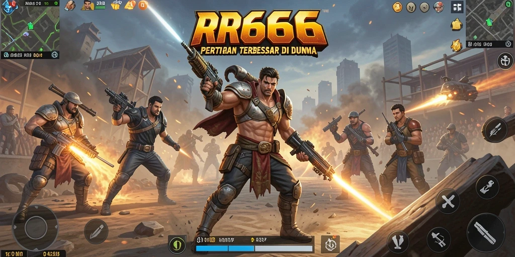 Gameplay mendebarkan di RR666 dengan aksi Battle Royale yang intens.
