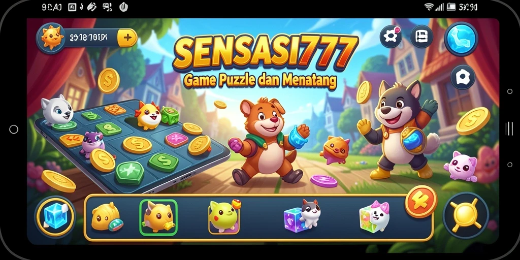 Tampilan gameplay menarik dari SENSASI777 saat menyelesaikan puzzle.