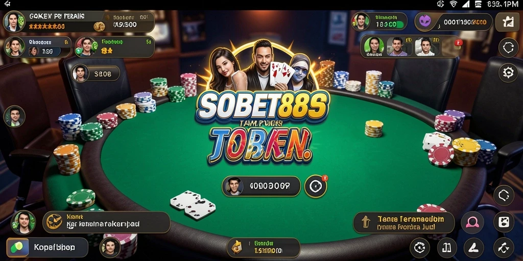 Tampilan gameplay seru dan menarik dari SOBET88 poker.